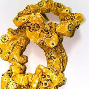 Yellow Bandana scrunchie